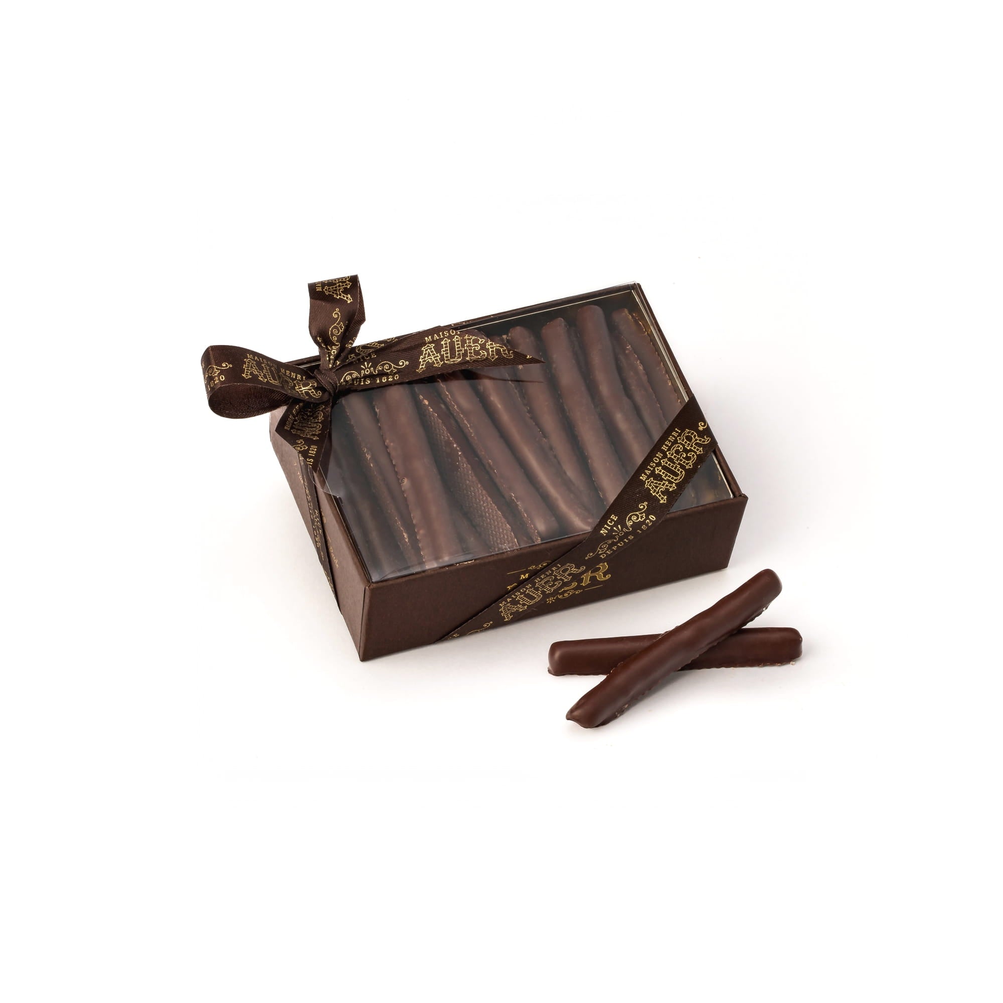 Small chocolate orangettes