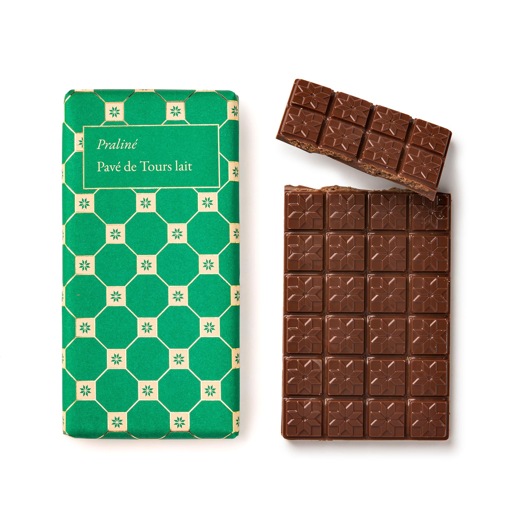 Tablette chocolat praliné feuilleté lait