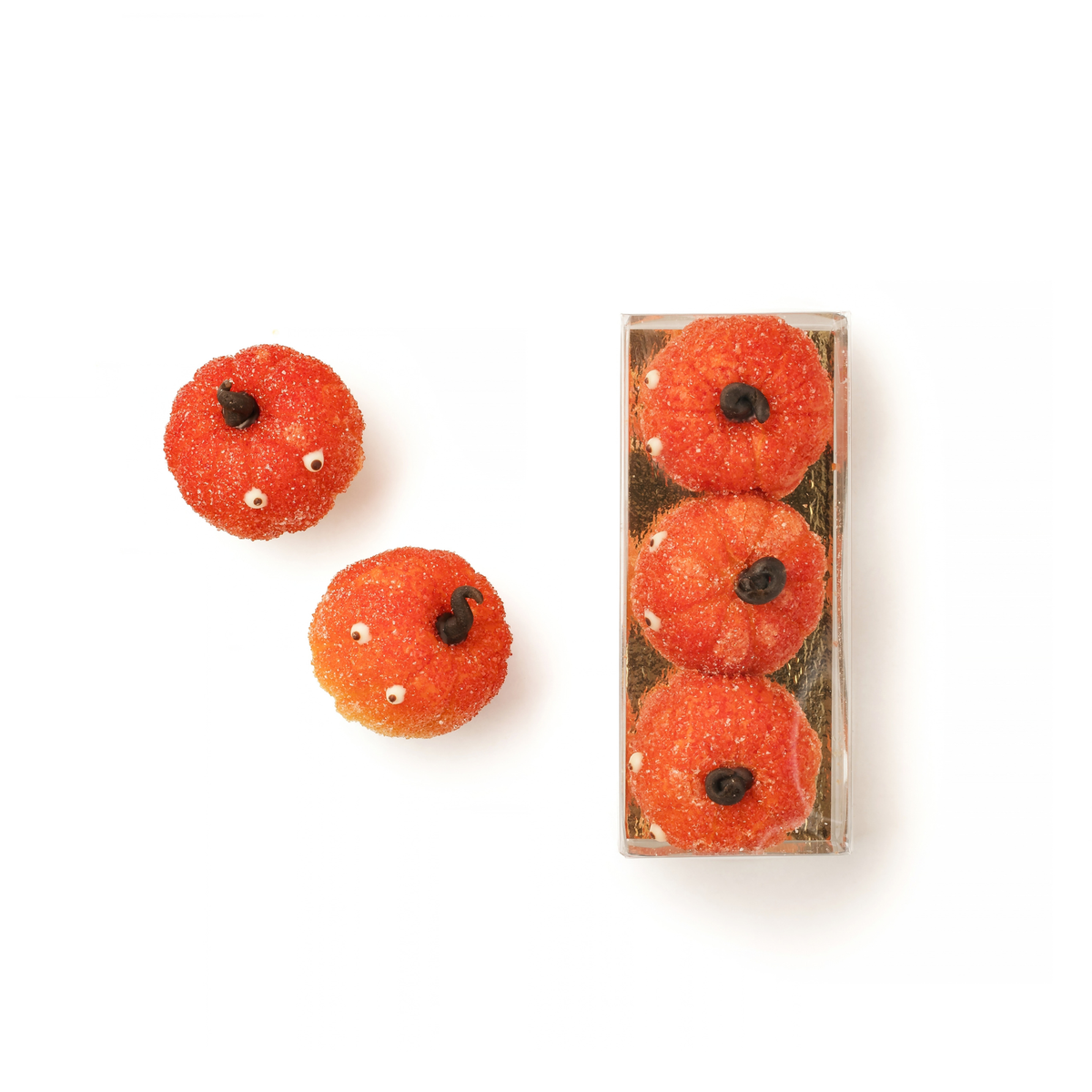 Citrouilles candies en pâte d'amande