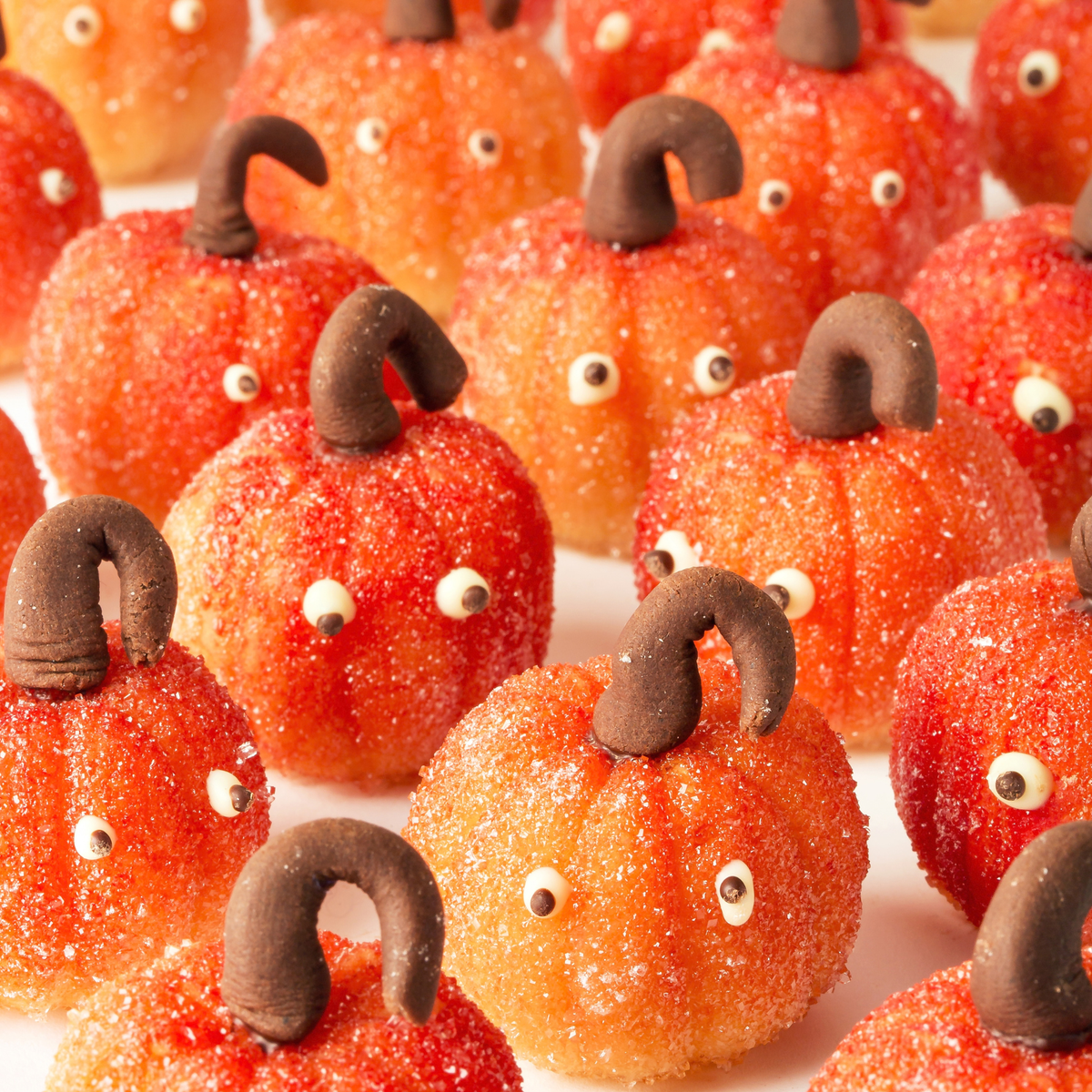 Citrouilles candies en pâte d'amande